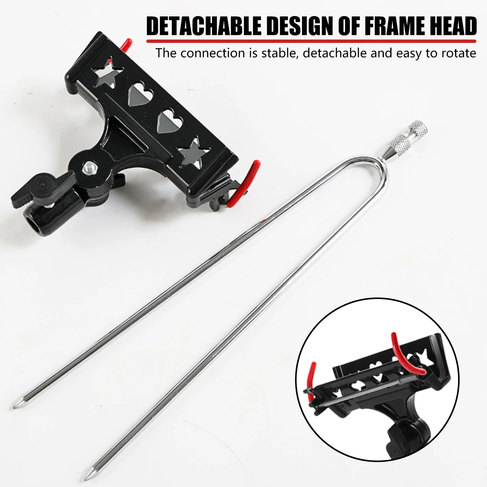 

Portable Telescopic Fishing Rod Support Universal Self-locking Fishing Rod Bracket Durable Stainless Steel Fish Pole Rack