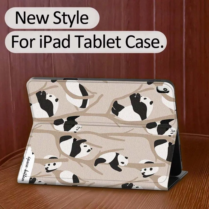 الإبداعية الباندا الكرتون نمط الحال بالنسبة لباد برو 10th 11th 5th 6th 7 8 9 2 gen 11 13 M4 M5 10.2 9.7 12.9 10.5 10.9 بوصة اللوحي #3