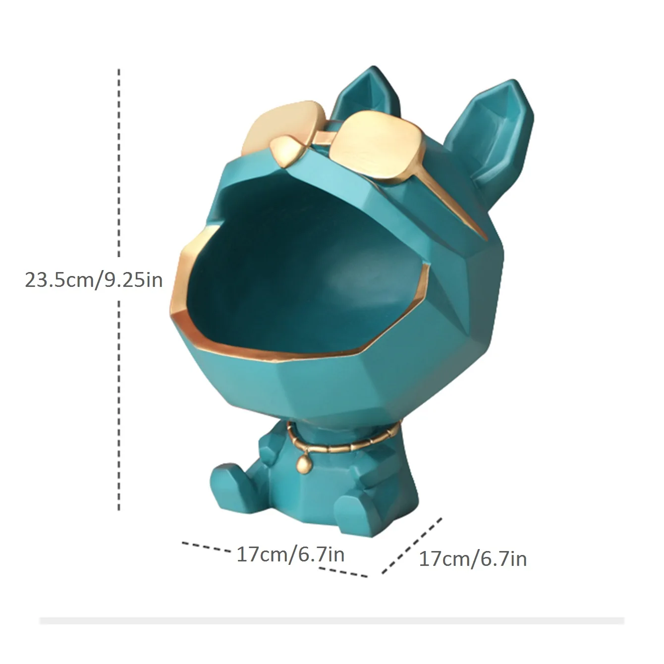 escultura de resina para perro, estatua de animal de boca grande para decoración con caja de almacenamiento para llavero, estatuilla de perro, adorno, regalo de decoración Escultura de resina para perro, estatua de Animal de boca grande para decoración con caja de almacenamiento para llavero, estatuilla de perro, adorno, regalo de decoración 4