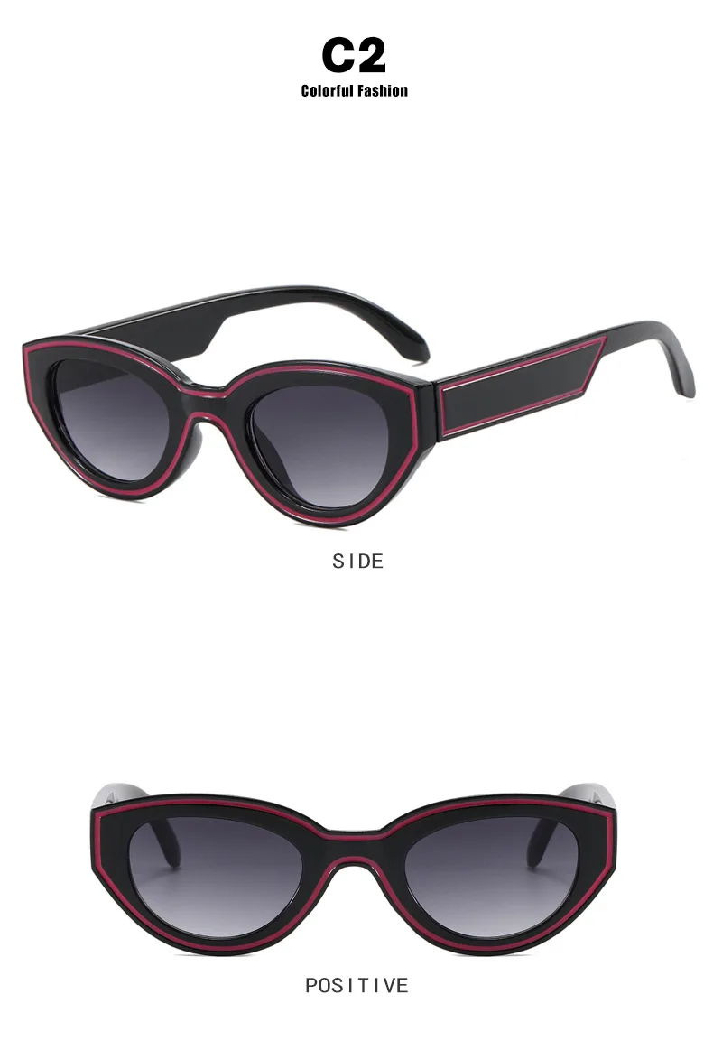 Mode Einzigartige Unregelmäßige Hip Hop Sonnenbrille Y2k Frauen Männer Retro Brille Damen Strand Sonnenbrillen Outdoor Sport mit Metall Scharnier – Detail 7