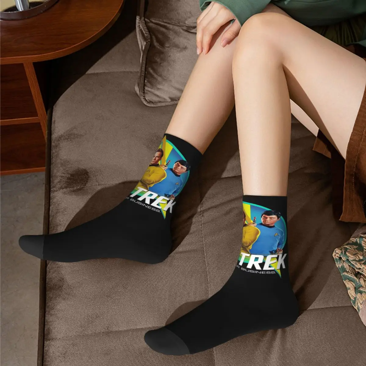 Men Women Stars Treks Original Series Socks Super Soft Casual Spock Vulcan Salute Socks Merch  Birthday Present