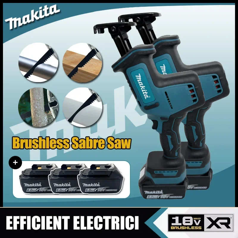 

Аккумуляторная бесщеточная сабельная пила Makita с регулировкой скорости для металла и дерева, для аккумуляторов 18В