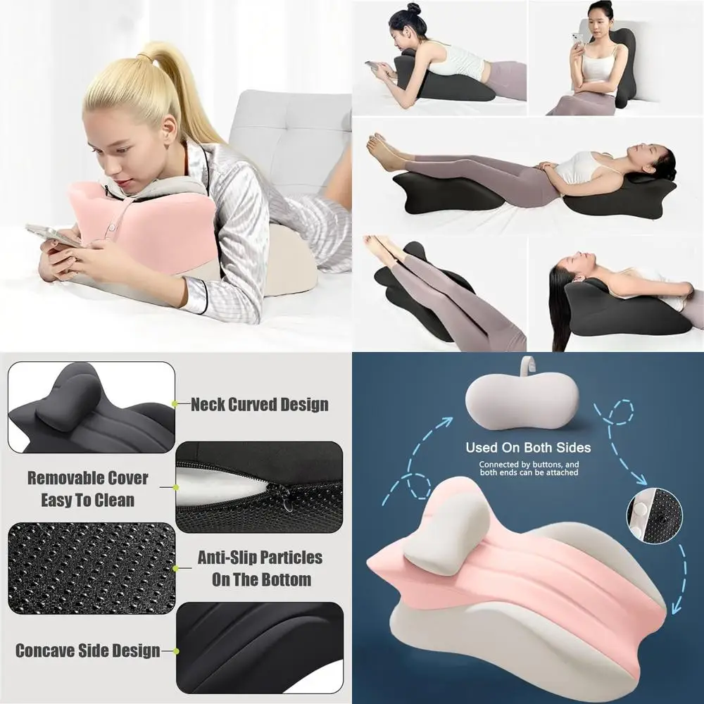 

Клиновая подушка из пены с эффектом памяти для поддержки шеи, спины и ног со съемным чехлом — эргономичный дизайн для сна и чтения