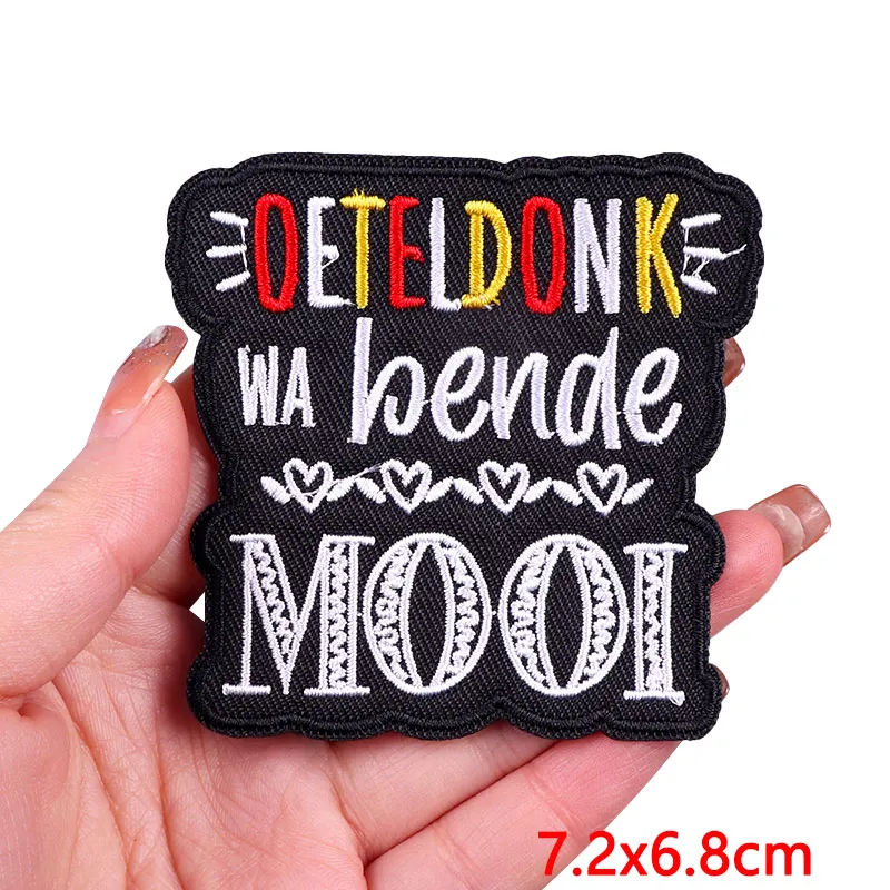 2025 Nieuw Ontwerp Nederland Oeteldonk Embleem Borduurpatches Voor Kleding Nederland Carnaval Ijzer Op Patches Voor Kleding DIY