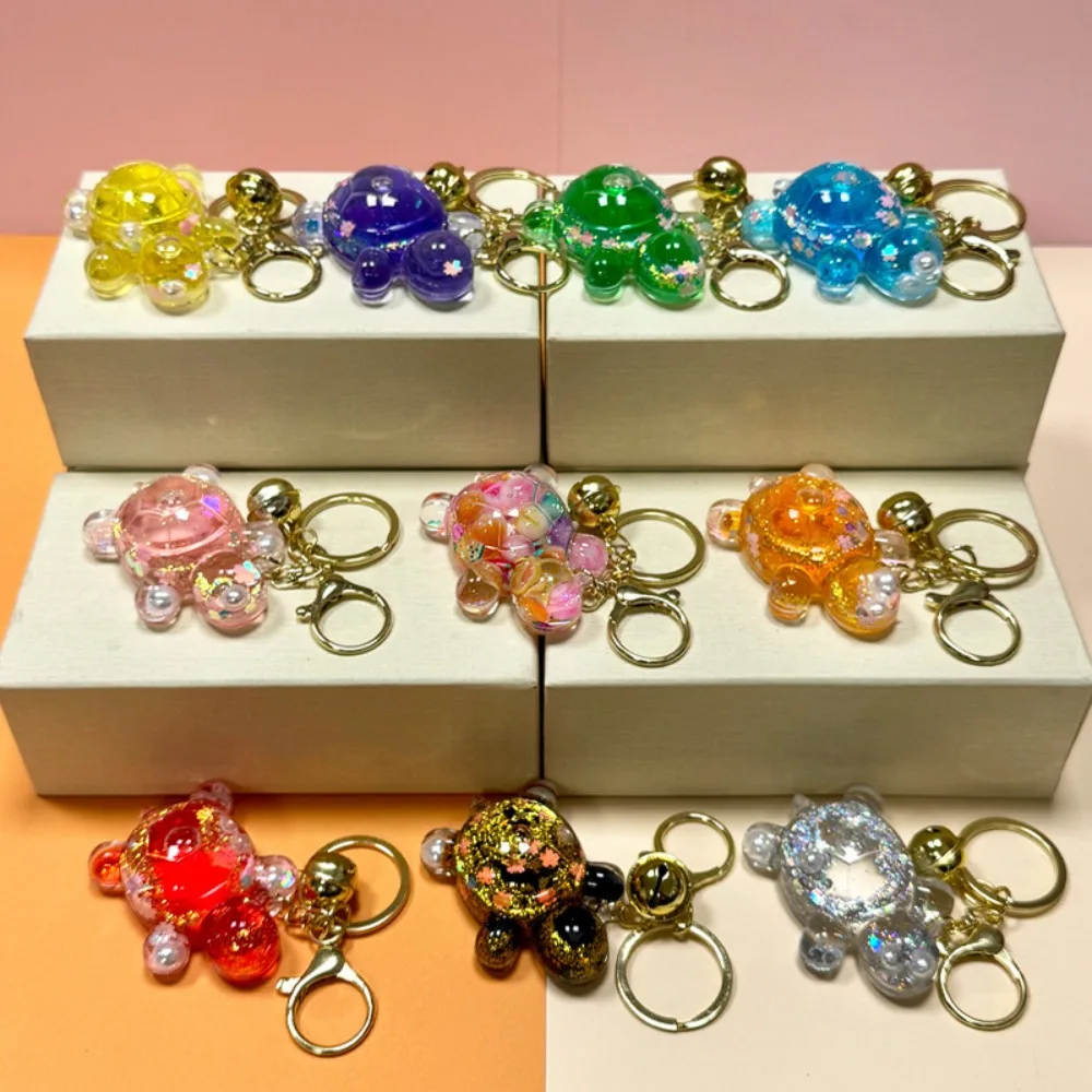 Statue Shiny Candy Color Turtle Collection Kawaii Cartoon Turtle Turtle Acrylic Jewelry Turtle Keychain Student