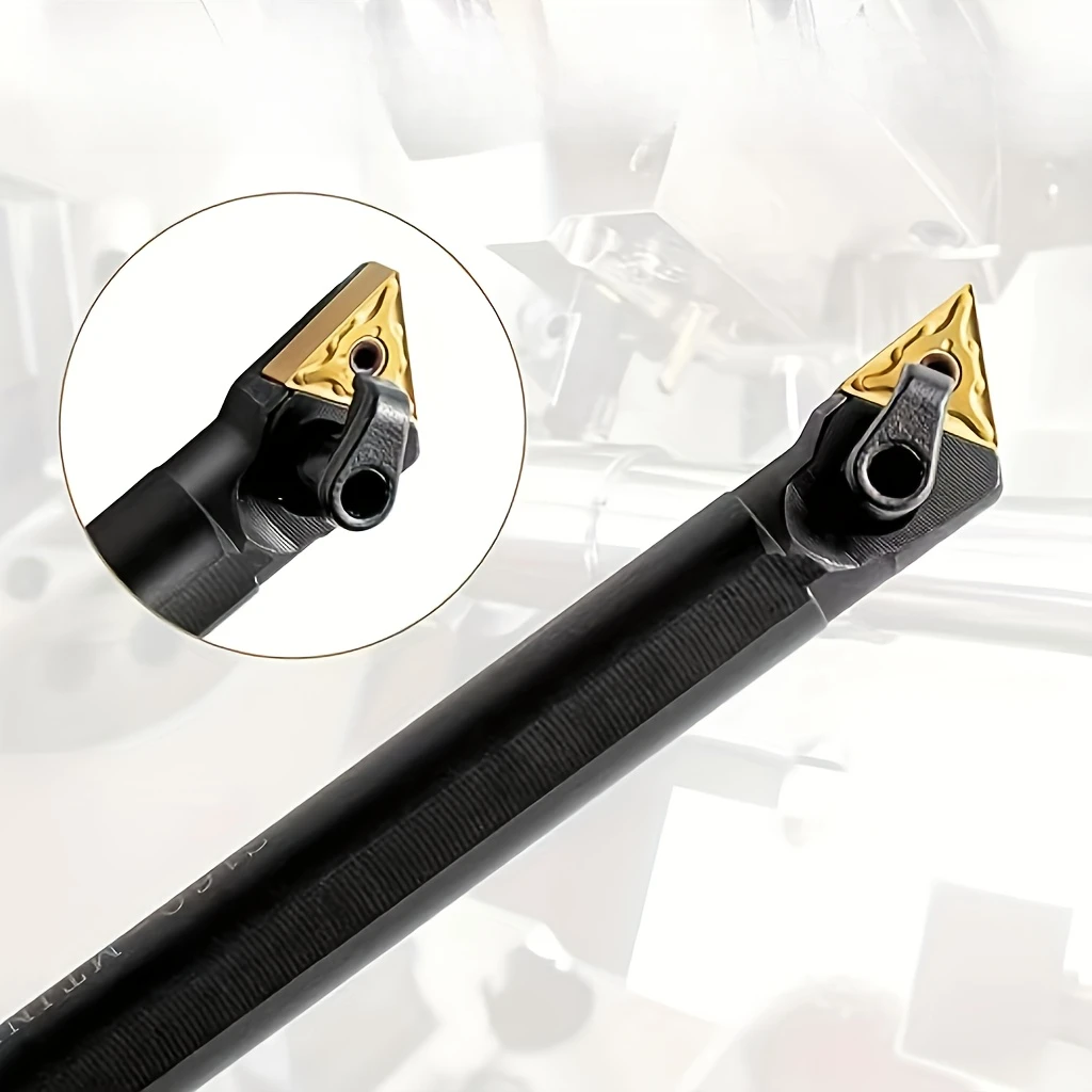 

Набор регулируемых держателей токарных станков из 7 предметов (S16Q-MTJNR16 + MTJNR1616H16 + 5 × TNMG160404-MA с золотыми вставками) — набор для мастерской с ЧПУ