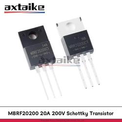 10 Uds MBR20200 20A 200V MBRF20200CT MBR20200CT 20200CT TO-220 DIP Transistor Schottky barrera rectificadores diodo Schottky