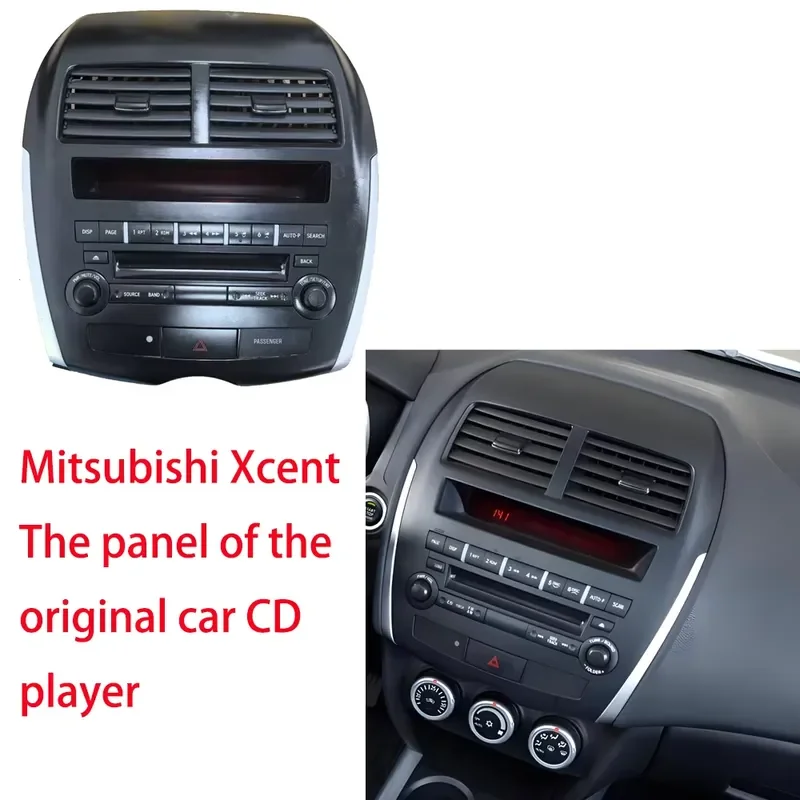 Car Audio Central Control Panel Trim for  Xcentra ASX Dashboard CD Player Faceplate Cover Interior Accessories
