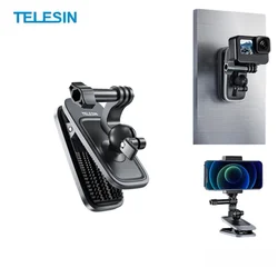 TELESIN Magnetic Universal Backpack Clip for GoPro Hero13 12 11 10 9 DJI OSMO Action 5 4 3 Insta360 360° Rotation Backpack Mount