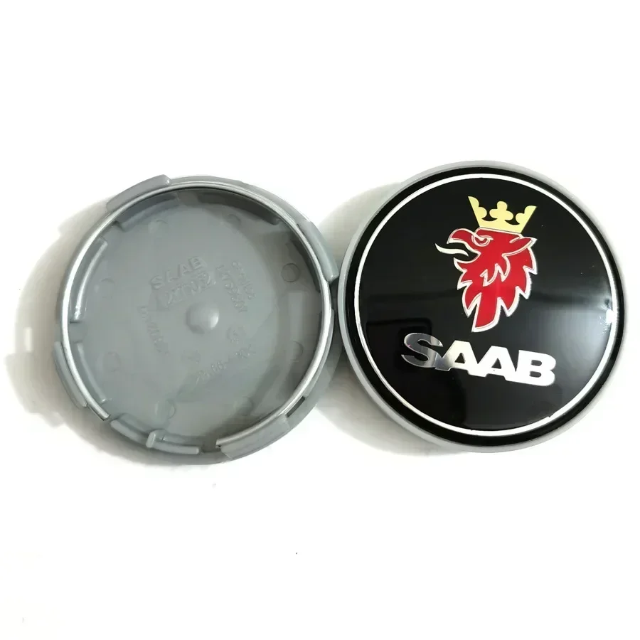 4pcs x 63mm Blue Carbon Black Car Wheel Center Cap Rims Hub Caps For SAAB 9 3 9 5 9-3 9-5 SAAB Emblem Badge Accessories