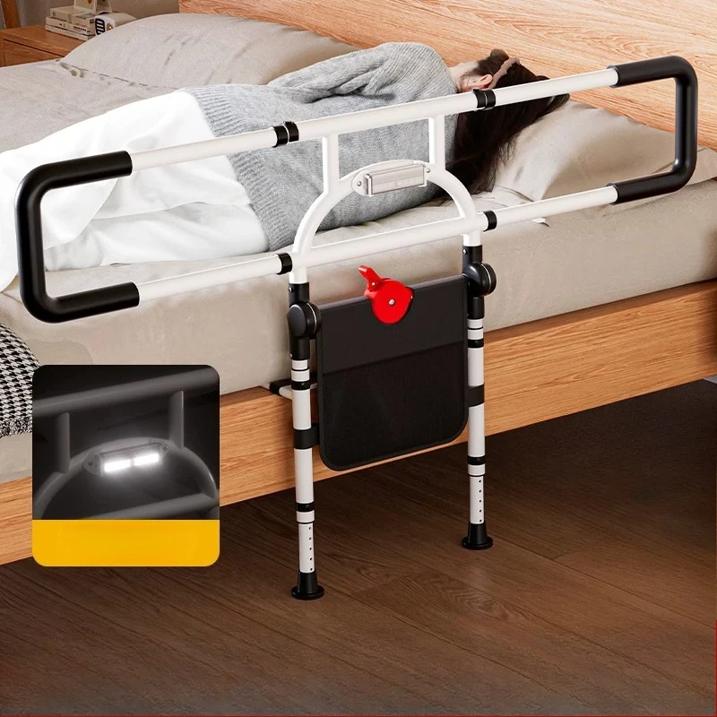 Bedside Rail for Elderly Safety Adjustable Bed Aid with Storage Pocket, Non-Slip Handle,400 Lbs Capacity Bed Rails for Seniors