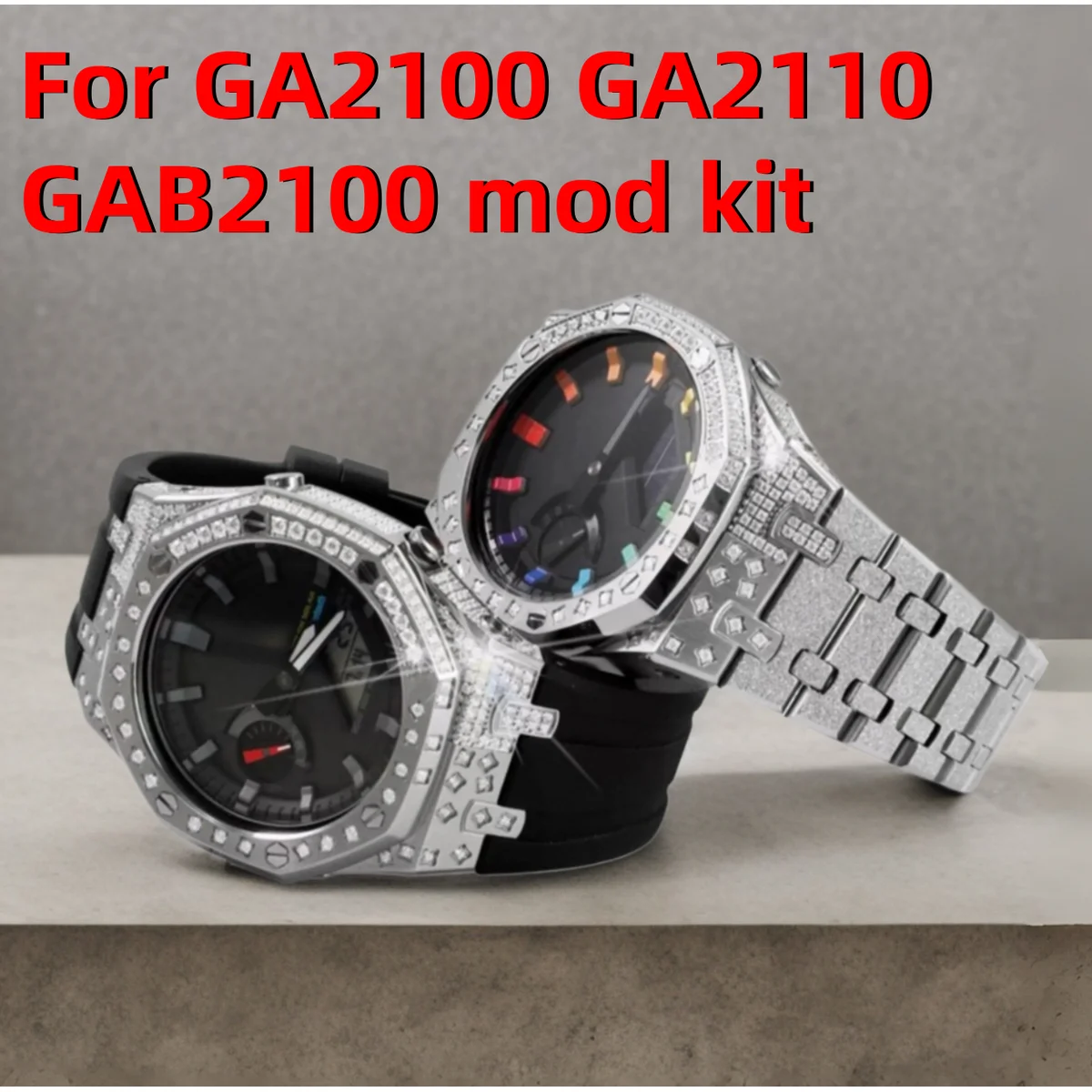 

GA2100 Mod kit Stainless Steel Case watch Strap For Casio G-SHOCK Farm Oak GA-2100 GA-2110 GA-B2100 Metal watch bezel watch band