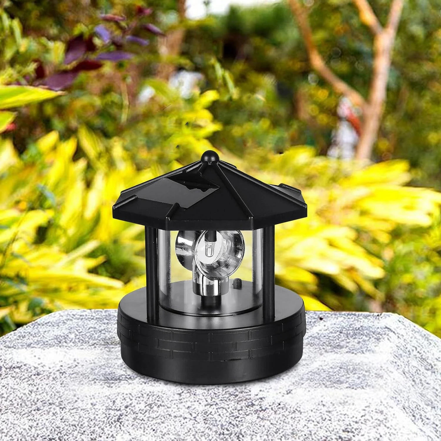 Gorgeous Stunning Beautiful Solar Powered LED Lighthouse - Waterproof Outdoor Statue Lights for Garden Yard Decor, Enhancing Lan