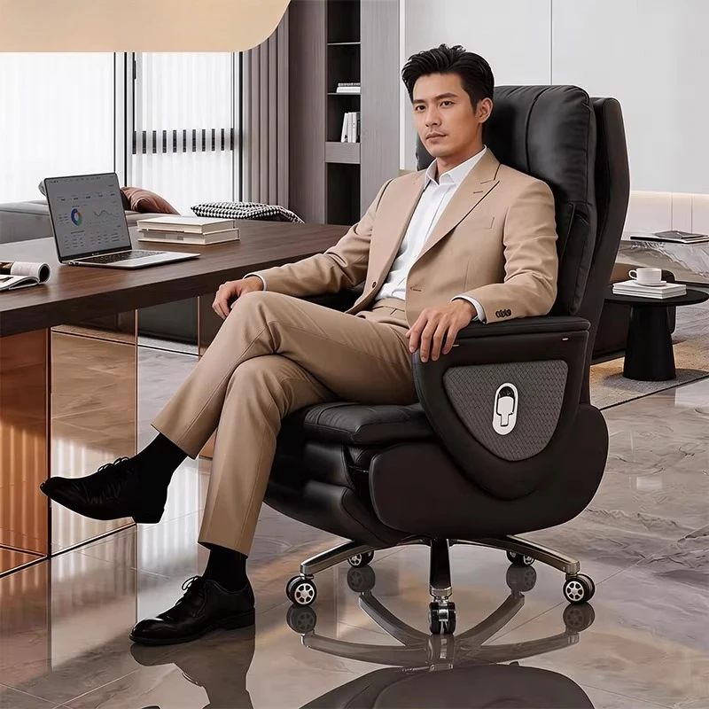 Premium Business Electric Office Chair Home Lifting Massage Chair Comfortable and Sedentary Leather Boss Chair