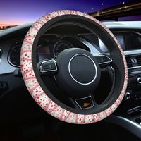 Custom Yayoi Kusama Universal Steering Wheel Cover Fit for Sedan Car Steering Wheel Protector 15 Inch Auto Accessories