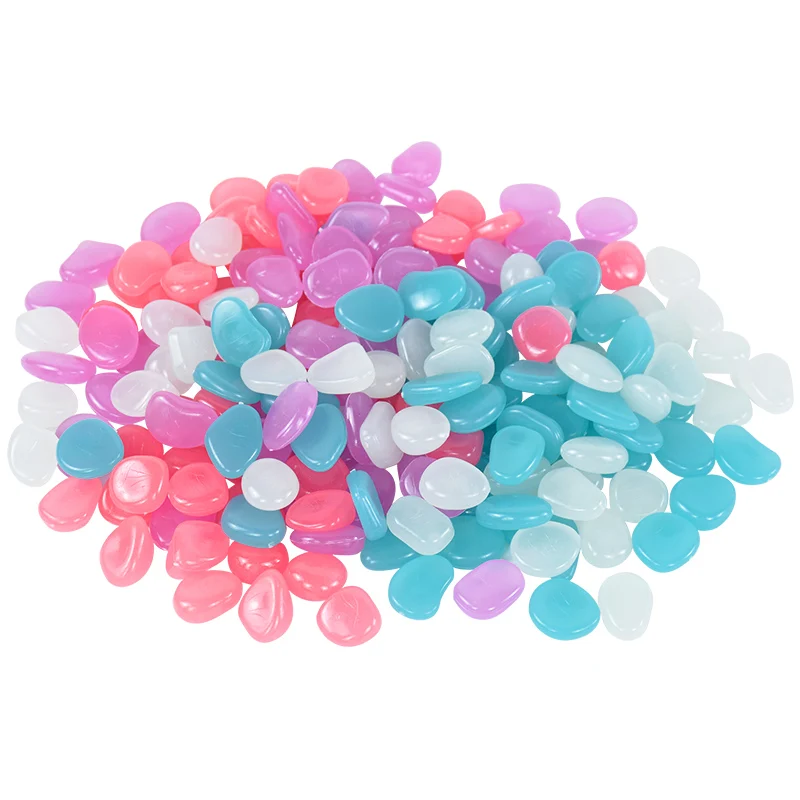 25/50PCS Luminous Stone Garden Fish Tank Landscape Glow-in-the-dark Stone Decoration Artificial Fluorescent Color Goose Stone