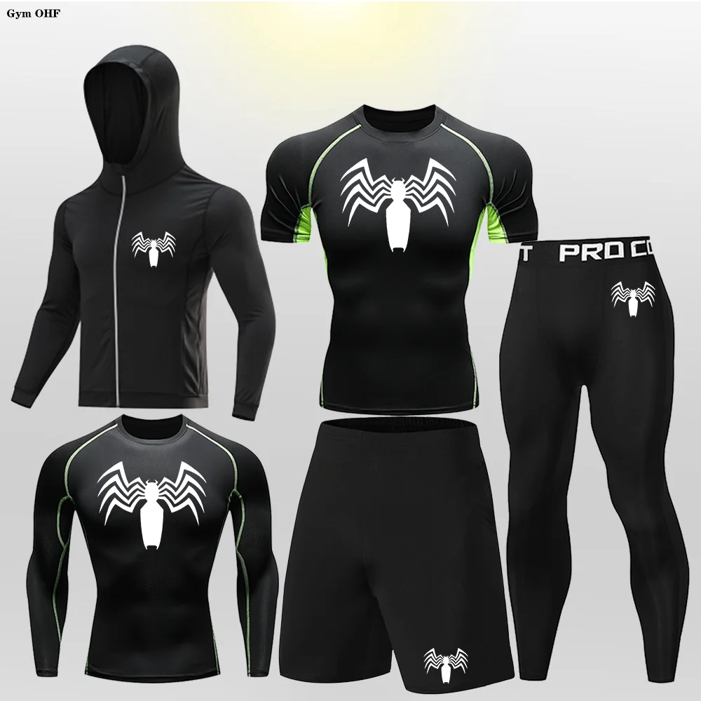 Children Sportswear Quick-Drying Compression Tracksuit Fitness Tight Sportswear Running Set T-Shirt Leggings Sport Suit BaT/-Man image 2