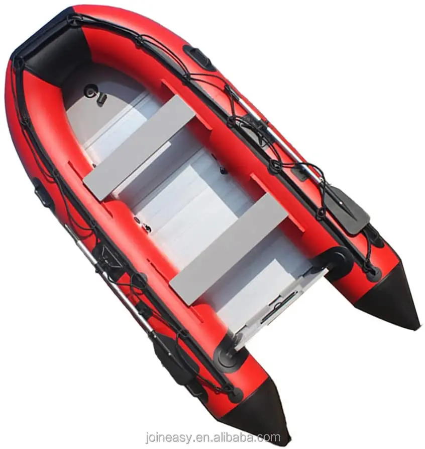 Hot Sales 0.9 / 1.2 mm Ocean Inflatable Fishing Rowing Kayak RIB Boat with Aluminum Floor boat parts