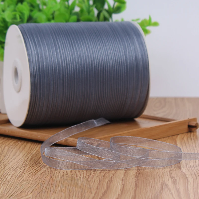 Hot sale 6mm (10 meters/lot) Organza Nylon Silk Satin Ribbon For Sewing Wedding Party Handmade Decoration Webbing Gift Packing