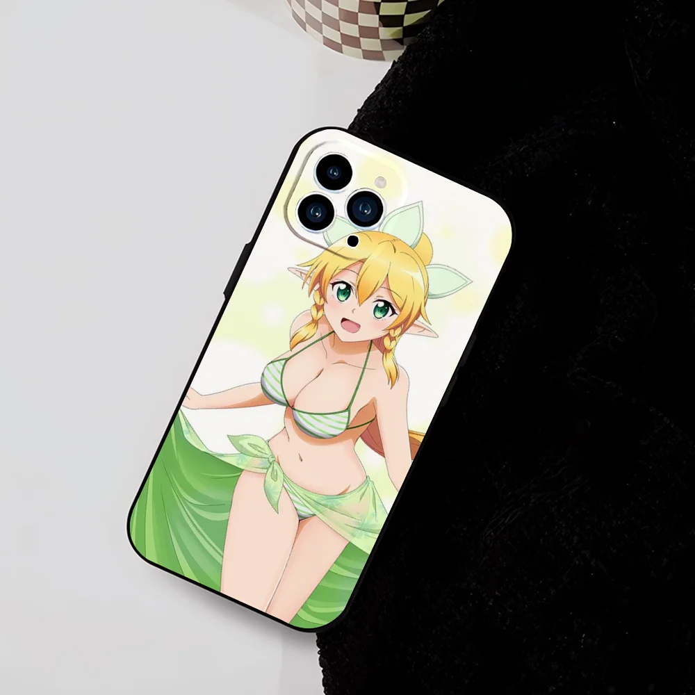 حافظة هاتف على شكل ورقة رسوم متحركة S-Word A-Art O-Online من السيليكون الناعم لهاتف آيفون 16 15 14 13 12 11 Plus Pro Max Plus #3