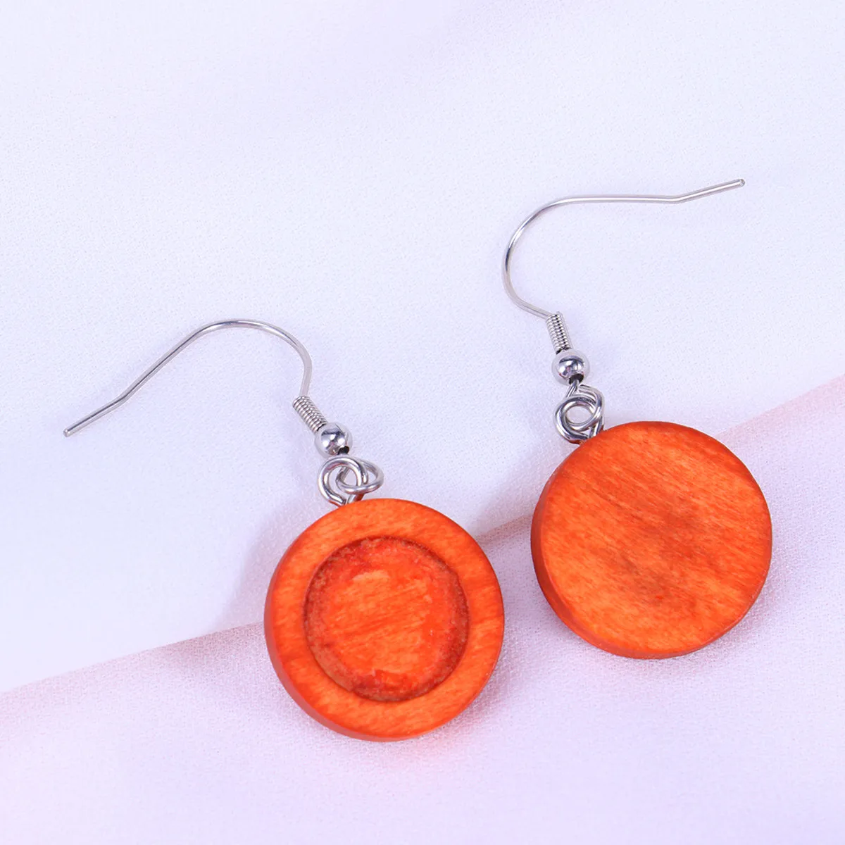 

40Pcs 12Mm Wooden Round Pendant Trays DIY Earring Blanks for Jewelry Making Cabochon Settings Photo Cameo Resin Craft Gift