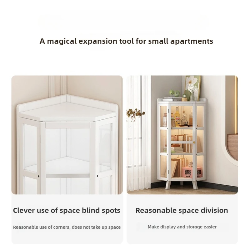 Corner Cabinet Dining Room Corner Cabinet Wall Triangle Cabinet Corner Locker Living Room Bedroom Corner Floor Storage image 4