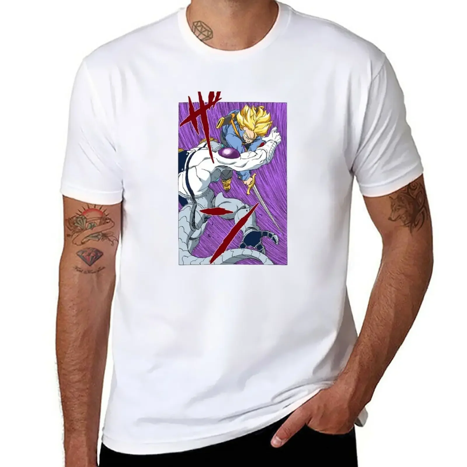 New Future Trunks defeats Frieza T-Shirt cute clothes Short sleeve men clothes