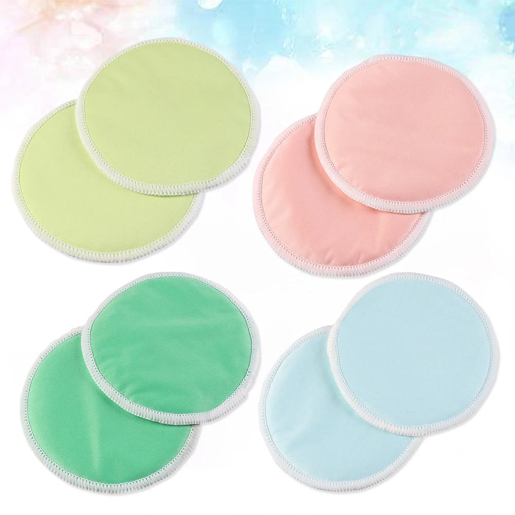 4 أزواج من وسادات التمريض المضادة لثريا المجرة، قابلة للغسل، حمالة صدر ماصة مانعة للتسرب، حمالة صدر مكونة من ثلاث طبقات