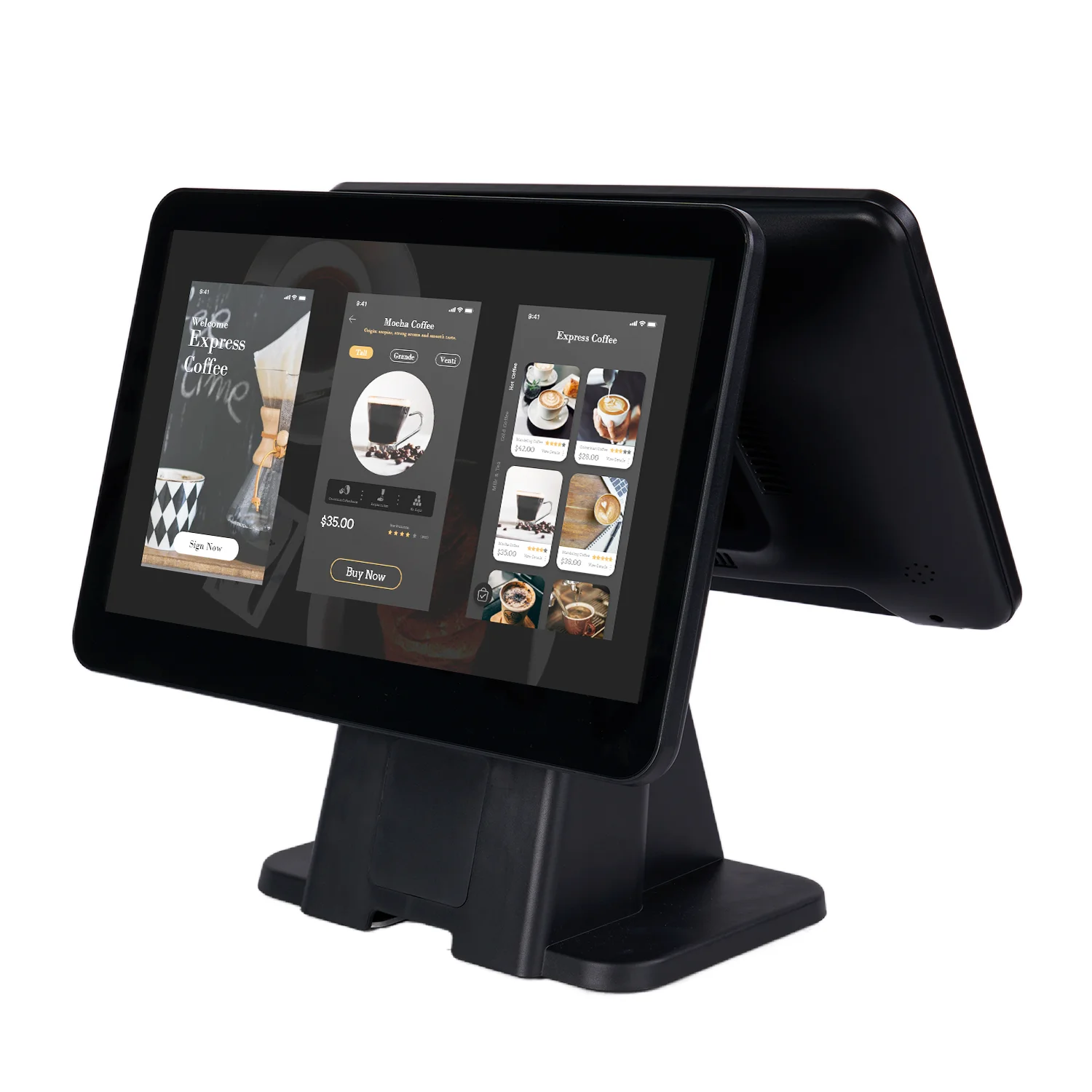 Dual Screen 15.6'' Touch Screen POS Electronic Terminal Desktop Cash Register Machine System Touchscreen Android POS Systems