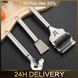 Pasta Machine Stainless Steel Manual Anti-skid Handle Black Silicone Spatula Stainless Steel Kitchen Noodle Machine