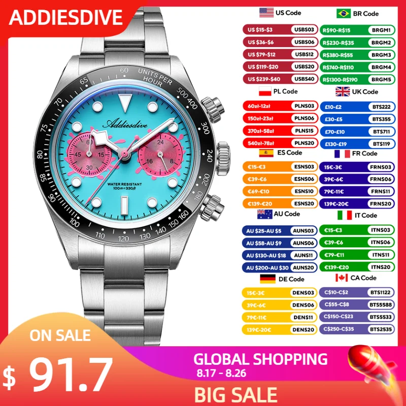 Zero Luxury Watch - ADDIESDIVE Watch Men 2026 New VK64