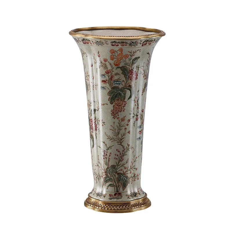 Popular Modern Decorative Art Blue and White Porcelain Ceramic Desktop Vase Home Decoration