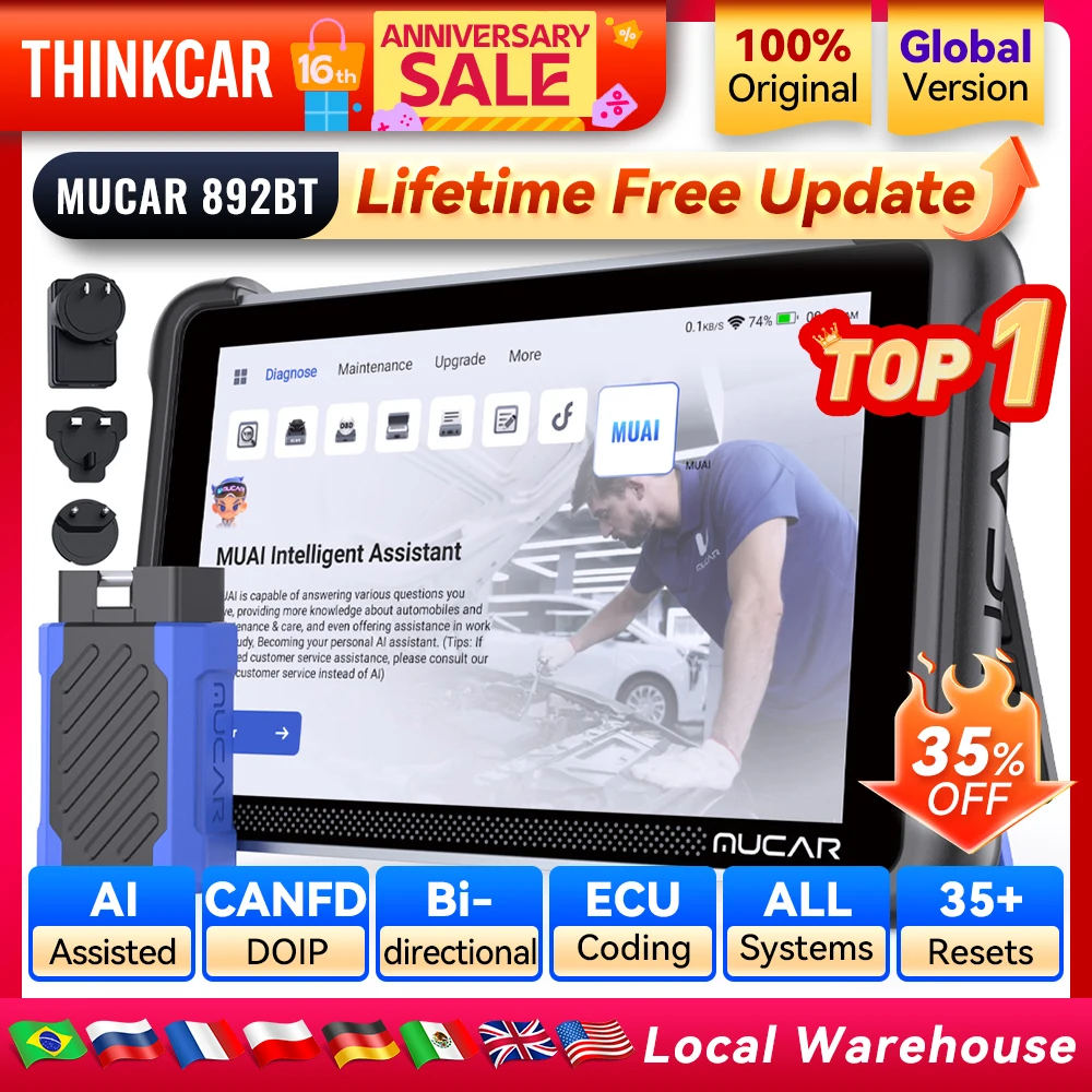 MUCAR 892BT Key Programming AI Automotive Diagnost
