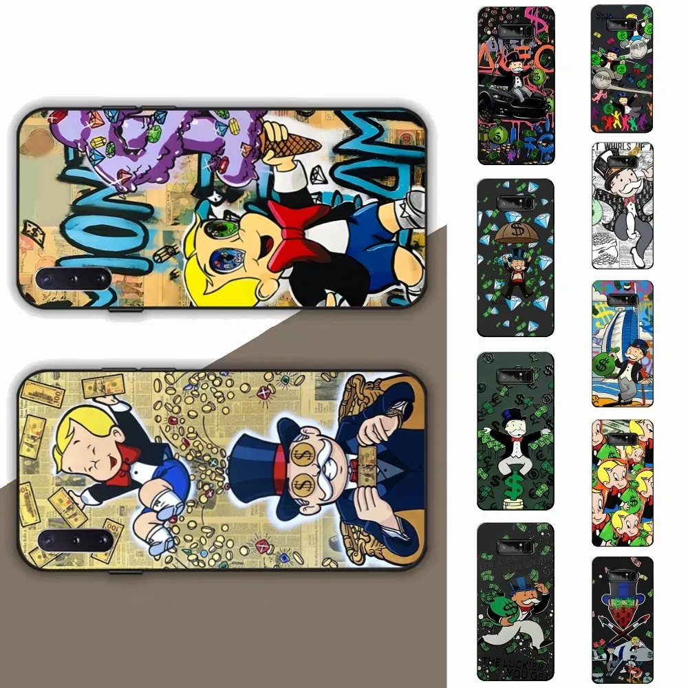 Cartoon Luxury Dollar Monopolys Phone Case For Samsung Note 8 9 10 20 pro plus lite M 10 11 20 30 21 31 51 A 21 22 42 02 03