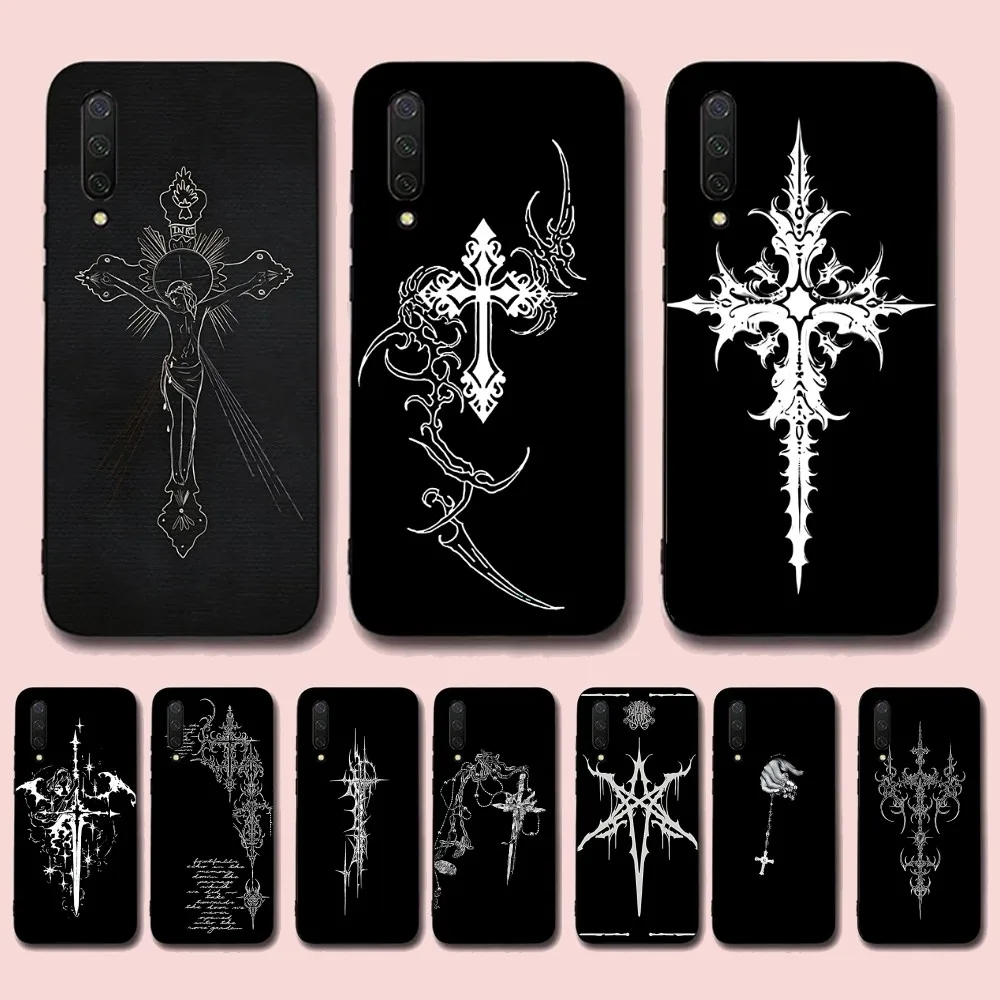 Cyber Sigil Cross Phone Case For Xiaomi Mi 5X 8 9 10 11 12 Lite Pro 10T PocoX3pro PocoM3 Note 10 Pro Lite