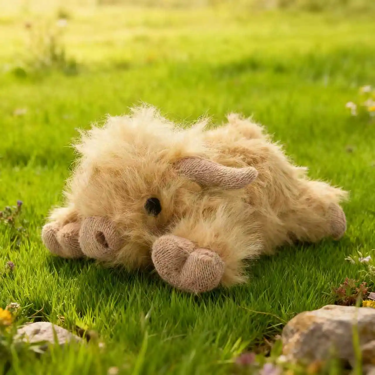 

35 см Kawaii имитация лежания положения Highland Cow животное плюшевая игрушка мягкая мультяшная подушка для объятий игрушка подарки для детей