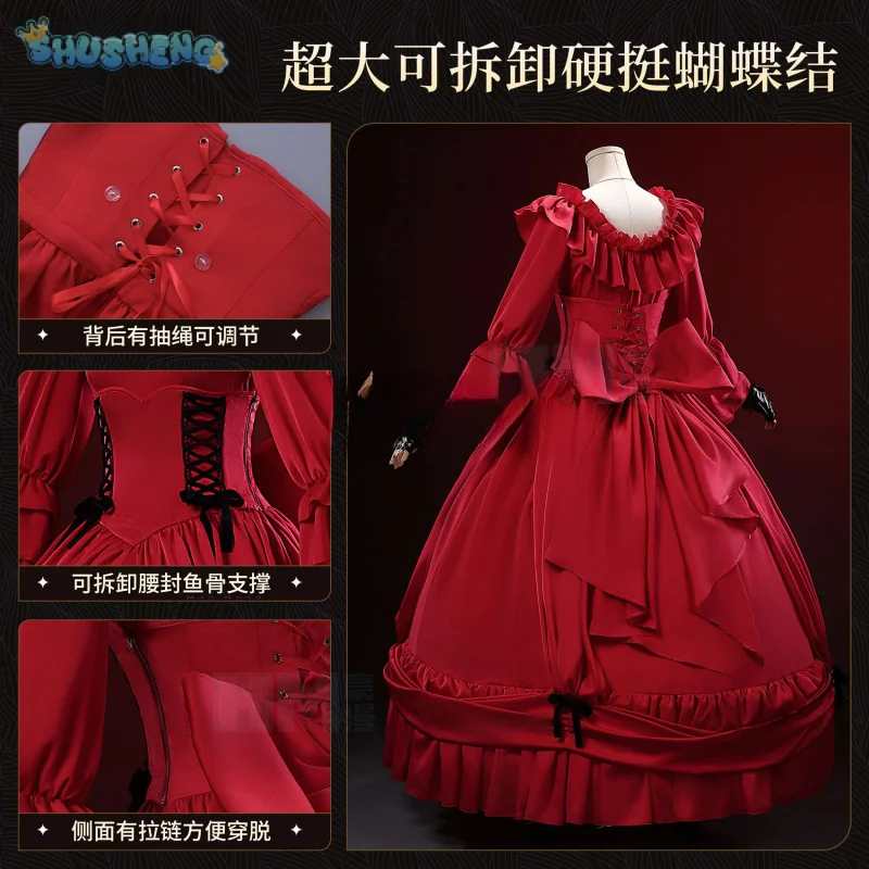 أنيمي قد أطلب شيء نهائي واحد القرمزي El Vandimion تأثيري حلي فتاة لوليتا فستان أحمر اكسسوارات هدية حفلة عيد الميلاد #4