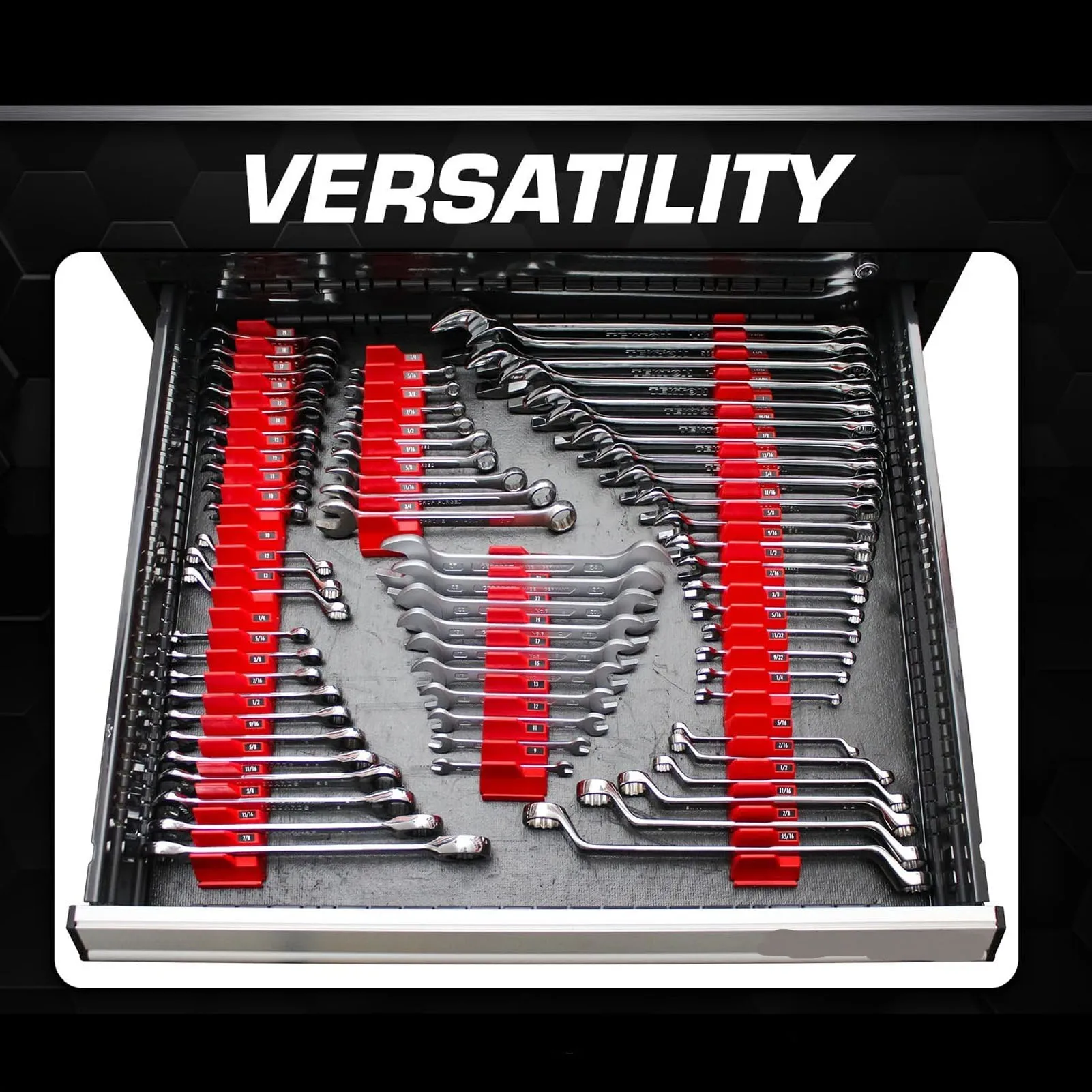 Modular Wrench Organizer Wrench Rack Holder Capacity Multifunctional Compact ABS Magnetic Modular Wrench Organizer