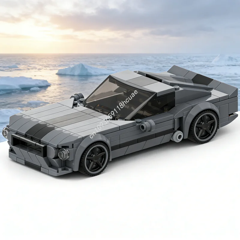 ตัวต่อ MOC City Champions 8 รถสปอร์ตสีเทาเข้ม 238 ชิ้น ของเล่นตัวต่อเสริมสร้างจินตนาการ ไอเดียของขวัญคริสต์มาสสำหรับเด็ก