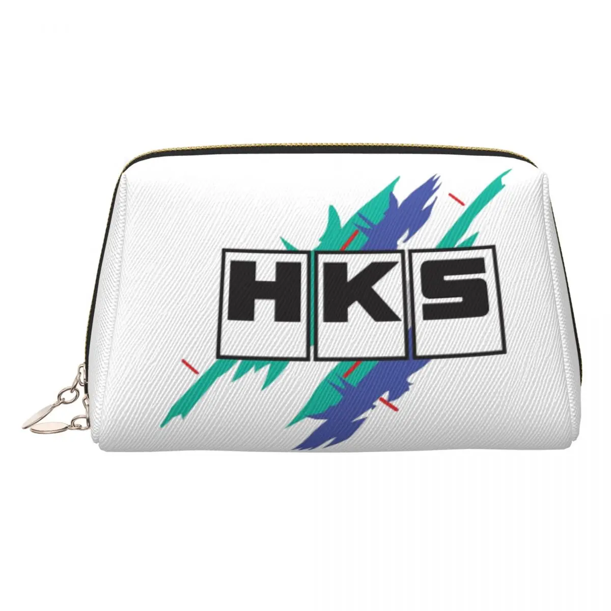 

HKS Logo Car JDM Women Cosmetic Bags Travel Makeup Organizer Pouch Toiletry Storage Dopp Kit Case