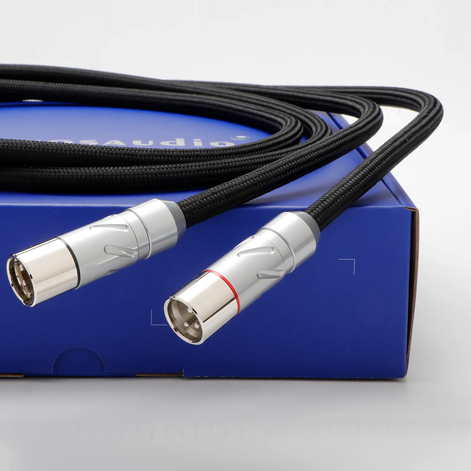 كابل XLR من الفضة النقية Monosaudio متوازن مع موصلات XLR مطلية بالروديوم والنحاس النقي توصيل كابل فيديو PS75X0R