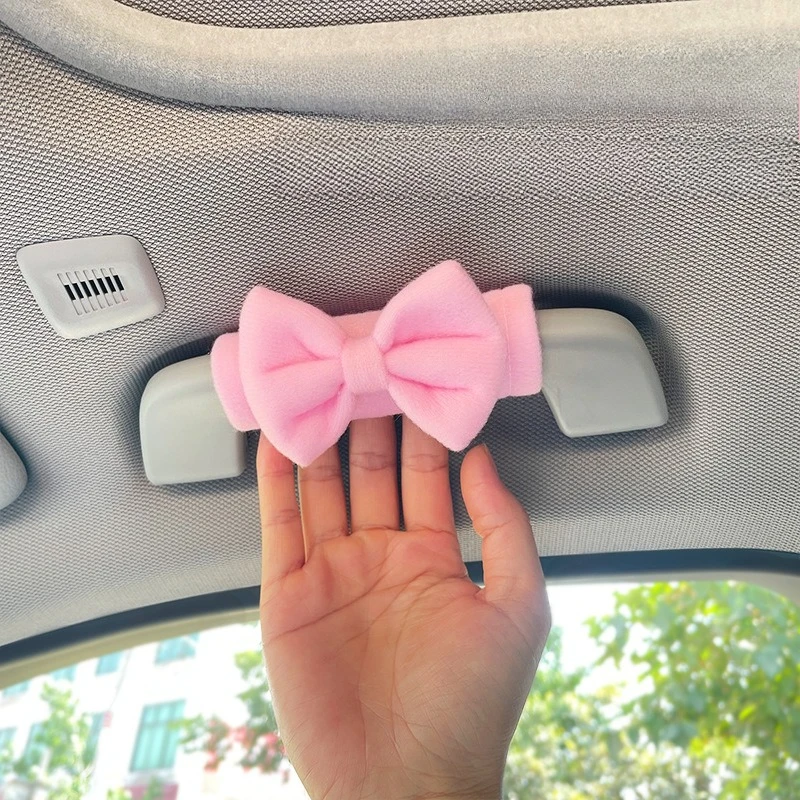 

Мягкий чехол на ручку на крышу автомобиля, милый дизайн с бантом-бабочкой, авто интерьер, защита подлокотника, украшения, аксессуары