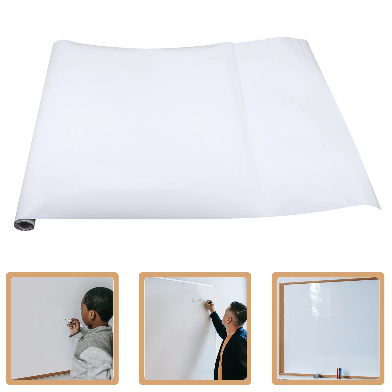 Tableau Blanc en Liège, Autocollants Muraux pour Bureau, Réfrigérateur, Dessin, École, Kit Portable, Menu Effaçable pour Enfant