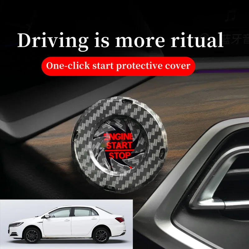 FOR BYD Car one-button start decorative ring knob-type decorative cover ignition device switch hidden protective cover