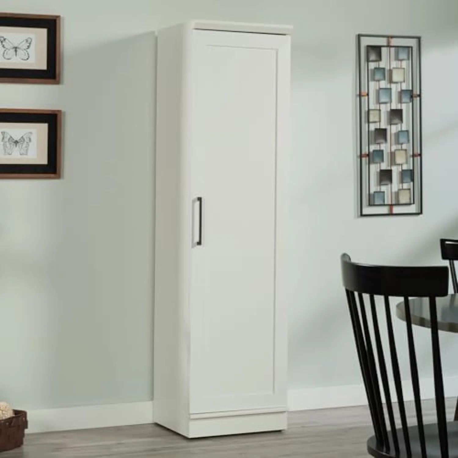 HomePlus Pantry Storage Cabinet, Soft White | Single Door, Adjustable Shelves, Kitchen Storage Cabinet