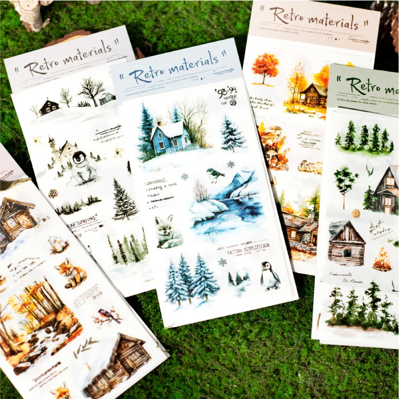 

10 упаковок/лот, декоративная наклейка из ПВХ серии Forest Guild