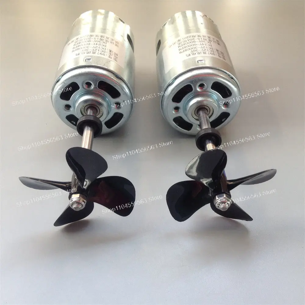 24V Trolling Motor 997 with Extended Shaft, 4-Blade Propeller and Waterproof Seal Kit for Fishing Boat