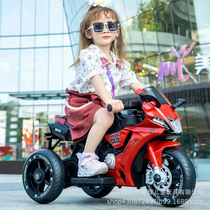 6v Load 50KG Children's Dual Drive Large Ride On Remote Controlled Toy Charging Battery Motorcycle