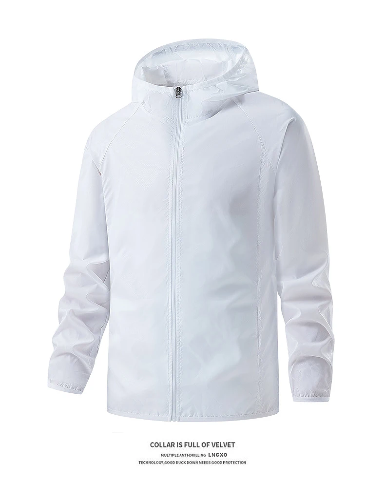 LNGXO Männer Frauen Wandern Jacken Wasserdicht Sonnenschutz Windjacke Camping Klettern Outdoor Regen Mantel Unisex Tragbare Kleidung – Detail 26
