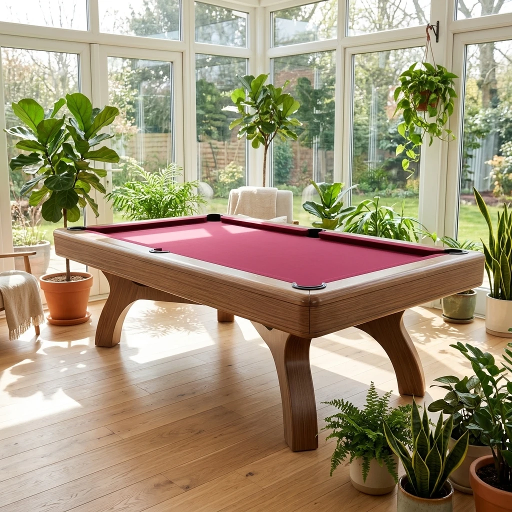 Custom Modern Pool Table 9ft Solid Wood with Leather Pockets for Commercial Club Use
